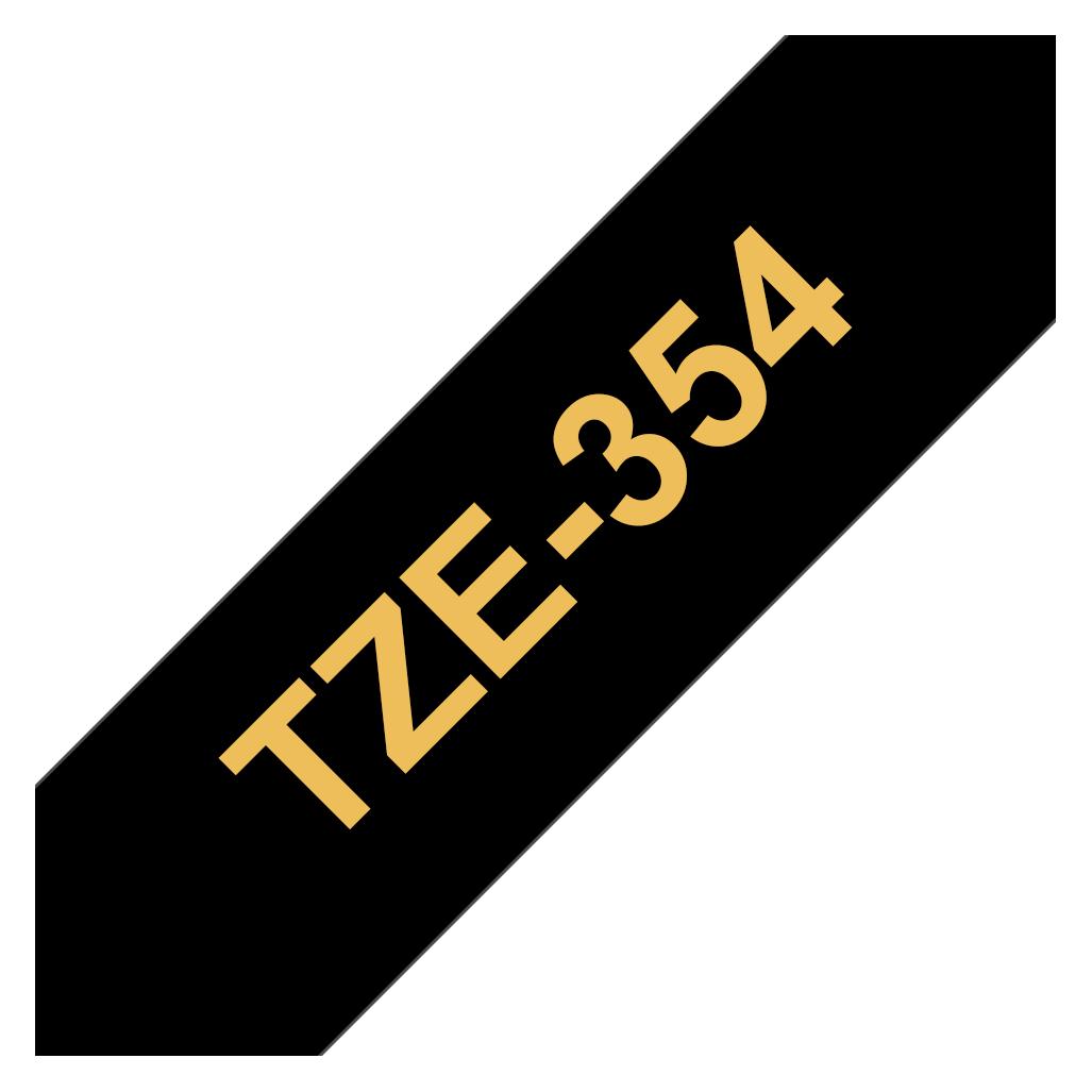 Brother P-Touch (2.40 cm, Gold, Schwarz) (TZE-R354)
