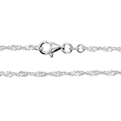 Silberkette OSTSEE-SCHMUCK "Ostsee-Schmuck Kette Singapur 1,8 mm Kette Singapur 1,8 mm" Gr. 50, silber, Halsketten, Damen, 50cm, Silber 925 (Sterlingsilber), L: 42, Silberkette