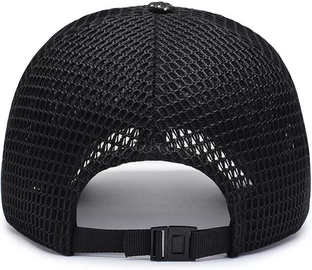 INF Schwarze Mesh-Kappe, atmungsaktiv Schwarz