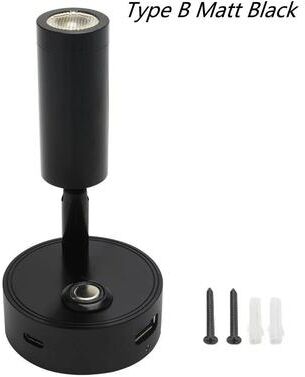 Uplift Picks Tokili Dimmable LED Reading Spotlight With Dual USB Charging Ports matted Black 2 W 3000k 6000k 4000k