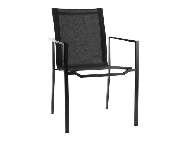 Gartenstuhl Slim Z189, Zumsteg, schwarz, Textil