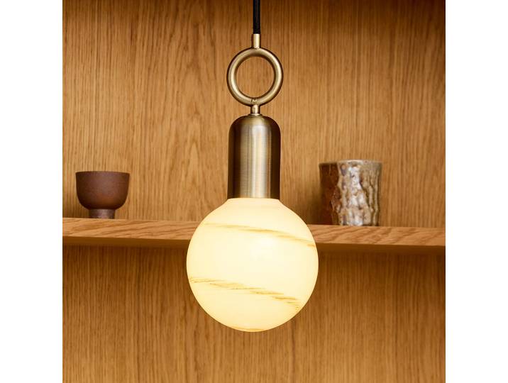 Stockholm Hängelampe, messing antik Ø 5 cm E27 - Halo Design - Wohnzimmer - Metall - Einflammig