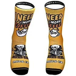 MALDITA BUENA SUERTE Socken Coffee Time | gelb XL | 44-46