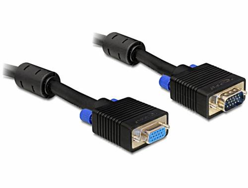 Delock SVGA Anschlusskabel VGA 15pol. Stecker, VGA 15pol. Buchse 3m Schwarz 82565 VGA-Kabel