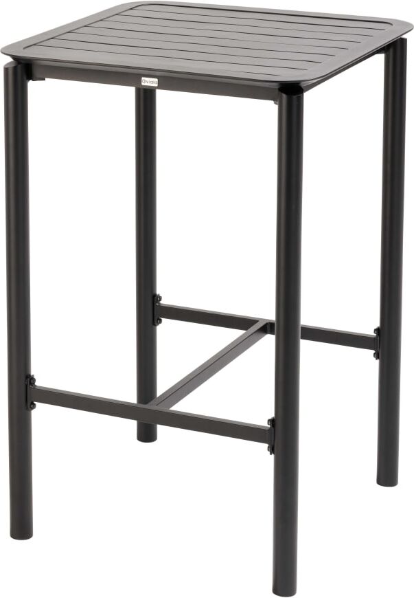 Oviala Table haute de terrasse noire Noir 70x105x70cm