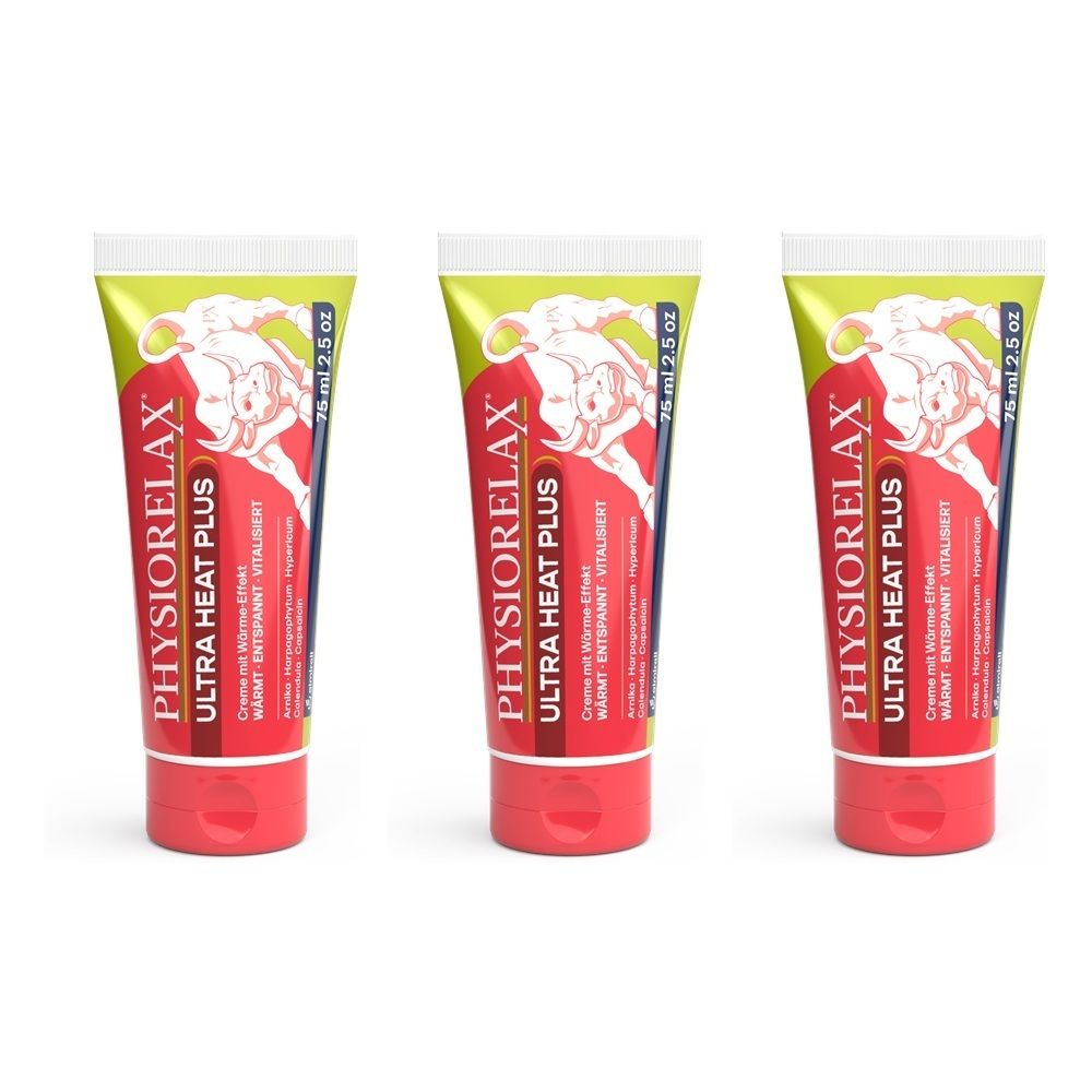 Physiorelax Ultra Heat Plus Creme x3 3x75 ml