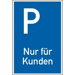 Schild I Parkplatzschild Nur für Kunden, spitze Ecken, Kunststoff, 250x400mm
