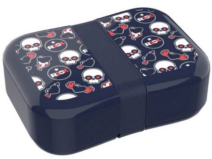 Lunch Buddies Broodtrommel Rock Donkerblauw 18\,5 X 18\,5 Cm