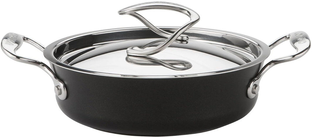 Meyer Circulon Style Hard Anodised Non Stick Sauteuse/ 24Cm/2.8L With Stainless Steel Lid Black 12cm H x 29cm W x 29cm D
