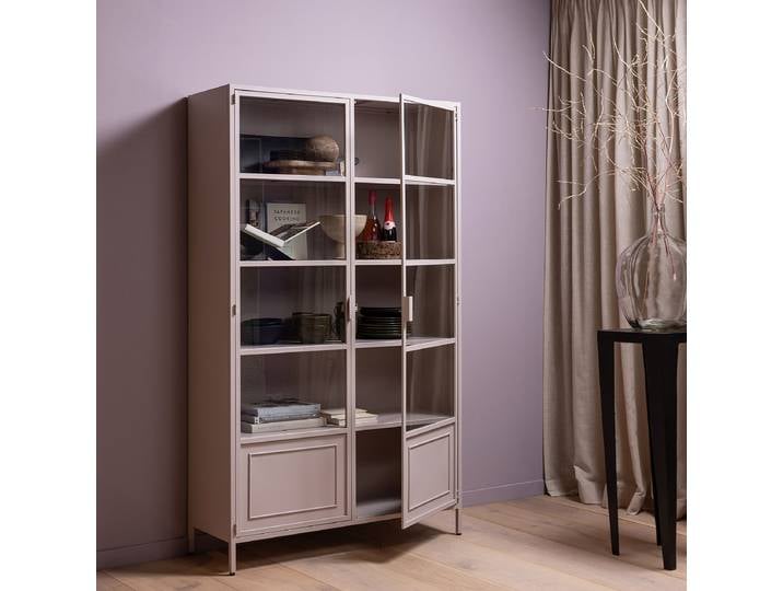 Vitrinenschrank Ronja 110 x 189 x 43cm Pink