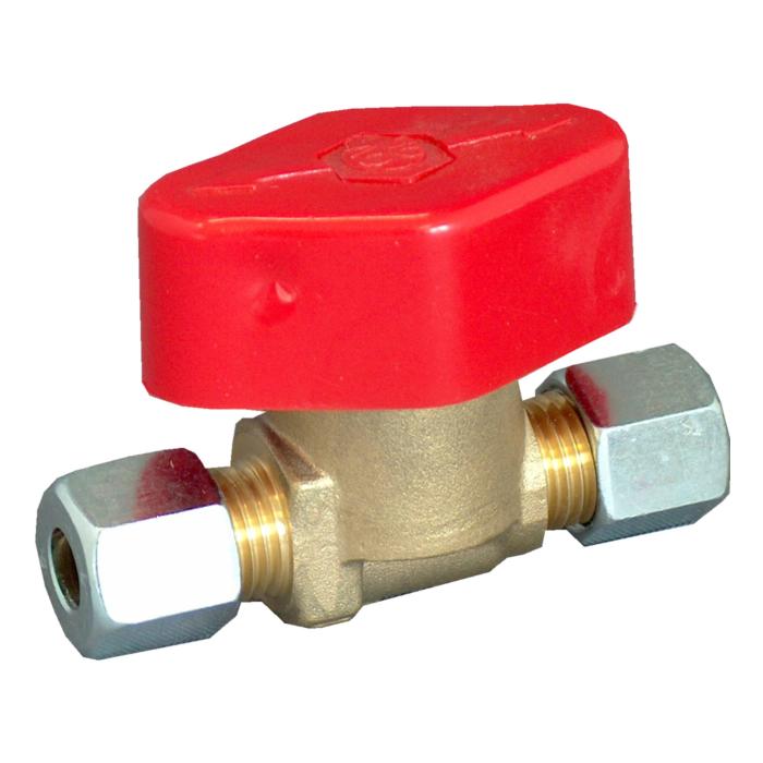 Oventrop Schnellschlussventil 2100054 12x12mm, mit Schneidringverschraubung, Messing