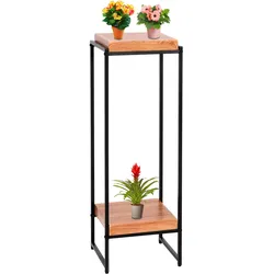 Blumentisch MCW-K71, Blumenregal Beistelltisch Pflanzregal, MVG-zertifiziert MDF Metall ~ naturfarben, 101cm