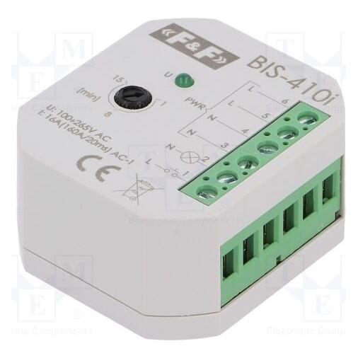 F&R F&F Przekaźnik impulsowy z wyłącznikiem czasowym 230V AC 16A BIS-410i (BIS-410-LED)