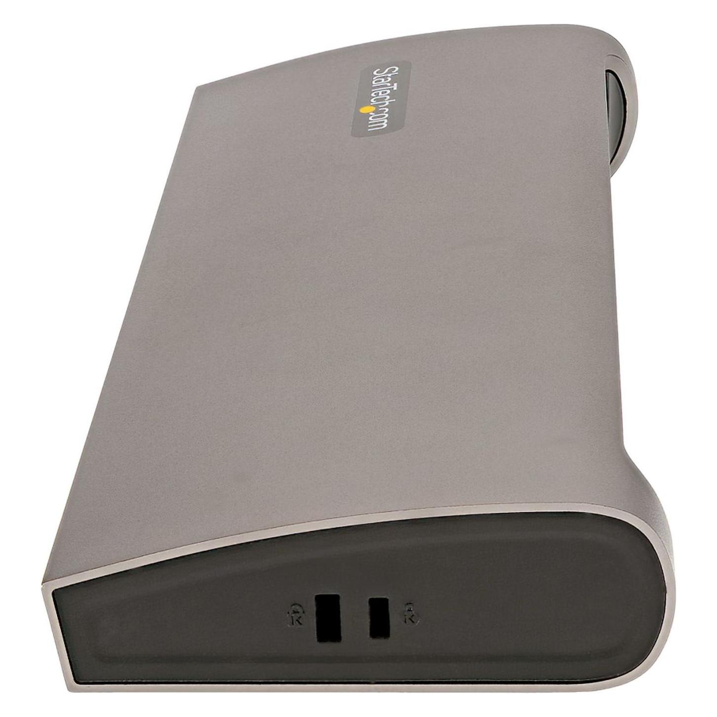 StarTech com TB4CDOCKUE, Cablato, Thunderbolt 4, 96 W, 10,100,1000 Mbit/s, Nero, Grigio, MMC, MicroS (Thunderbolt, 3 Ports) (TB4CDOCKUE)