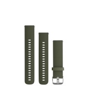 Garmin Quick Release Band Uhrarmband 107 215 mm moosgrün silberne Metallteile für Approach S40 Forerunner 245 645 645M vívoactive 3 Music vívomove HR (010-12561-11)