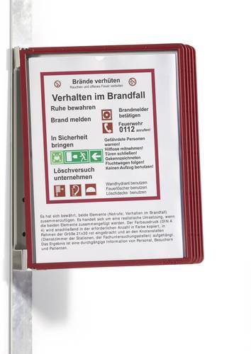 Durable 591403 Sichttafel Rot (B x H x T) 325 x 360 x 260mm DIN A4
