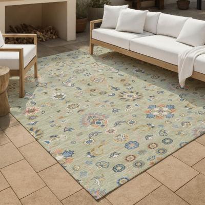 Addison Rugs Machine Washable Indoor/ Outdoor Traditional Basalt Chantille Rug