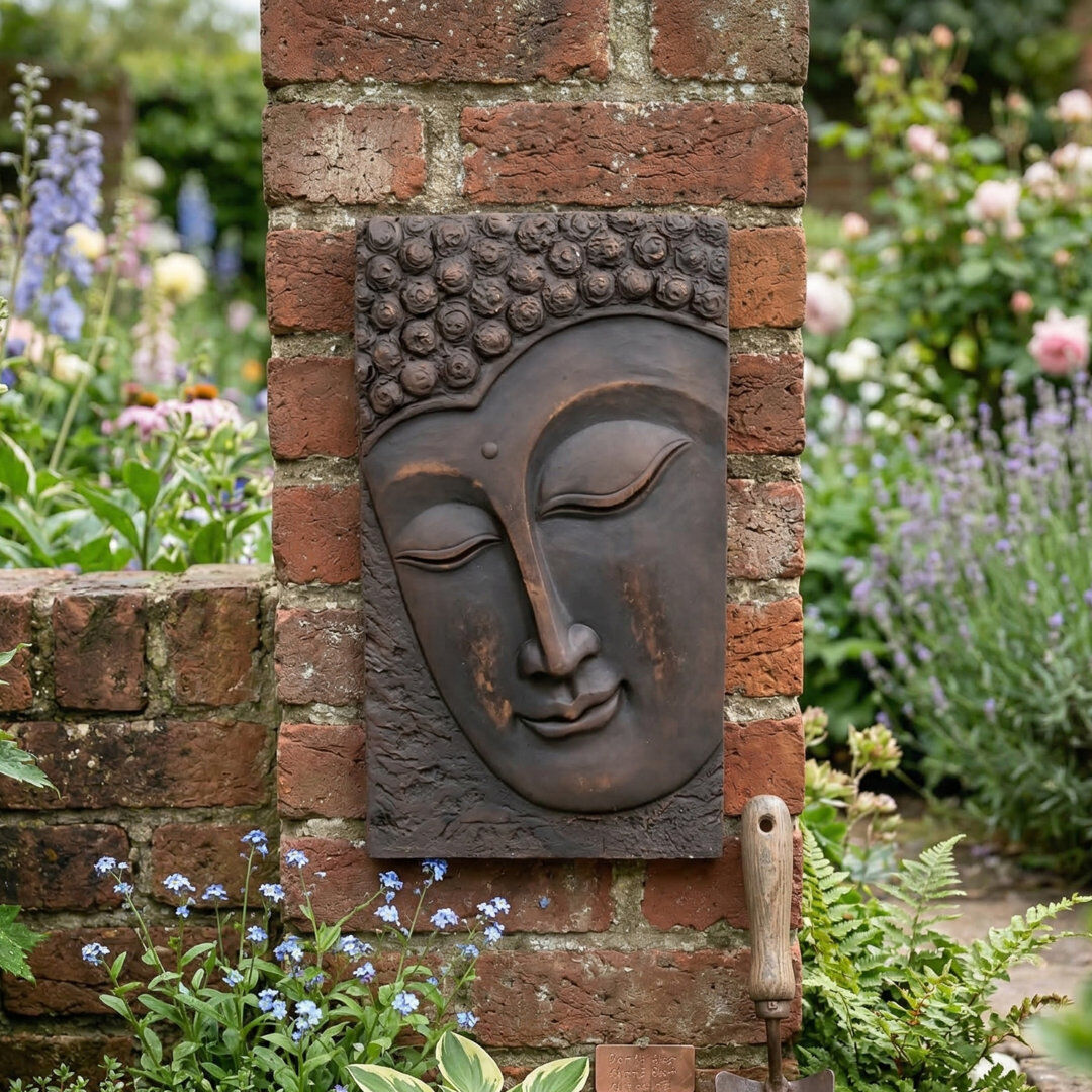 Dakota Fields BUDDHA Plaque Portrait 56cm Bronze Effect Bronze 56cm H X 31cm W X 6cm D