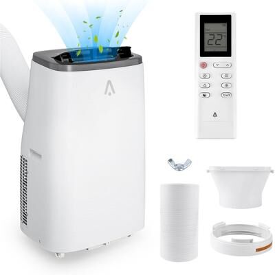 YUN 14000 BTU Portable Air Conditioner, 3-in-1 Cooling Fan Dehumidifier, Timer, Remote, 750 Sq Ft - Grey top