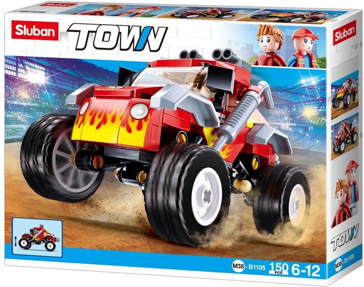 Town Construction : Véhicule tout-terrain rouge 150 pcs - Sluban
