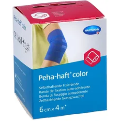 Peha-haft Color Fixierbinde 6 cmx4 m blau