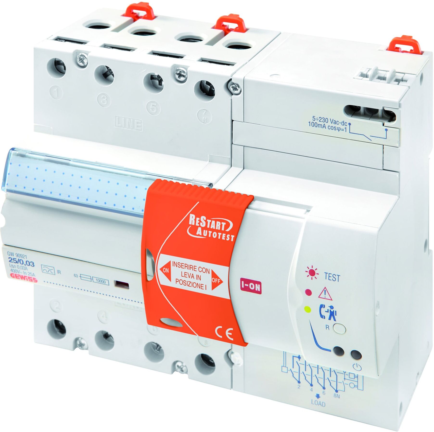 Gewiss FI-Schutzschalter 4P 40A 0,03B IR 7M GW90942B)