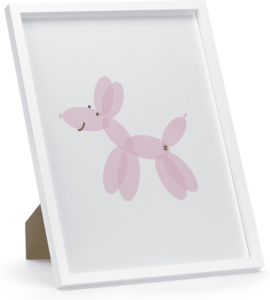 PartyDeco Houten Frame Ballon hond 30 x 40 cm