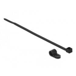 Delock Kabelbinder-Kit - 20 cm - Schwarz - Befestigungsschelle 6.4 mm mit Kabelb 18864