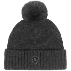 Cavallo Mütze RIA black melange Strick mit Bommel Sportswear HW 25, Größe: Stück