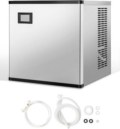 VEVOR Commerciële Ijsmachine Kop - 227 kg/dag - Roestvrij Staal - Zilver - Met Digitaal Bedieningspaneel