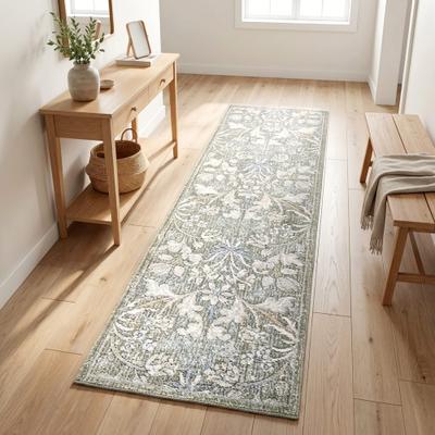 Gertmenian Paradis Traditional Floral Medallion European Inspired Design Fringe Stain-Resistant High-Traffic Indoor Area Rug Collection