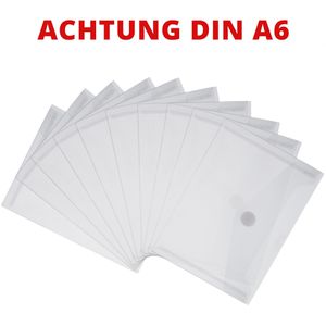 EcoFile Dokumententasche 80861, A6, transparent, für 100 Blatt, 10 Stück