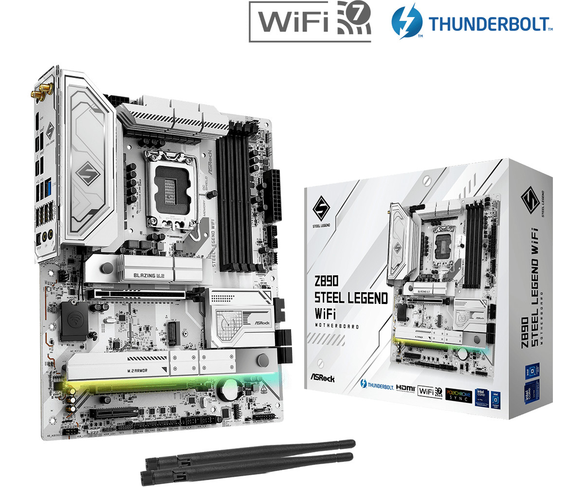 ASRock Z890 Steel Legend WIFI ATX Mainboard - Sockel 1851