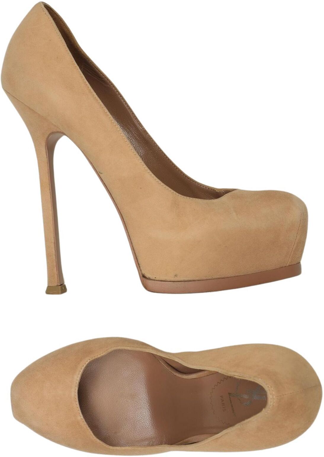 Yves Saint Laurent Damen Pumps, Beige, Gr. EU 37, kein / Etikett - Second Hand