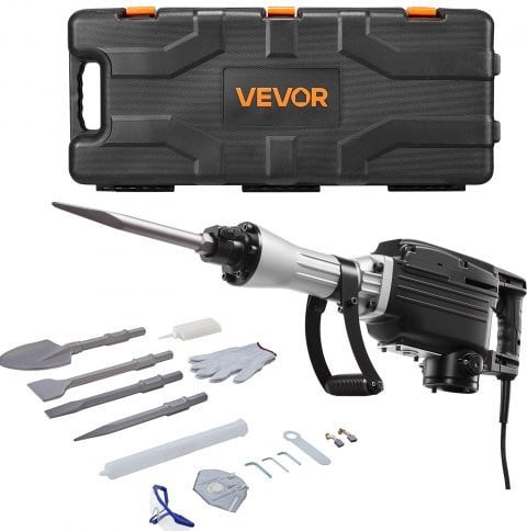 VEVOR Elektrische sloophamer 2800 W met 1200 slagen per minuut, zwart