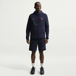 NIKE FC Barcelona Tech Fleece Shorts Herren 498 - blackened blue/mineral yellow XL