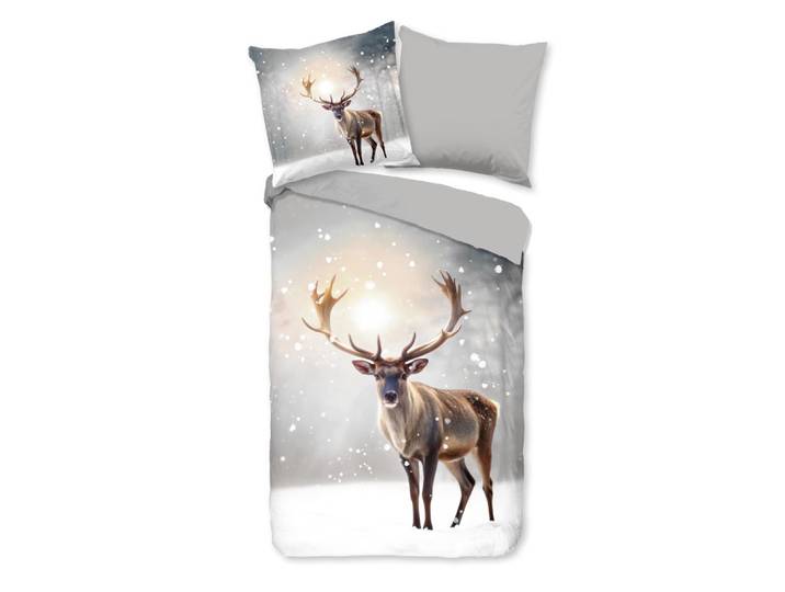 Pure Dekbedovertrek Jeppe - Grijs - (155x220 cm) - 100% Polyester