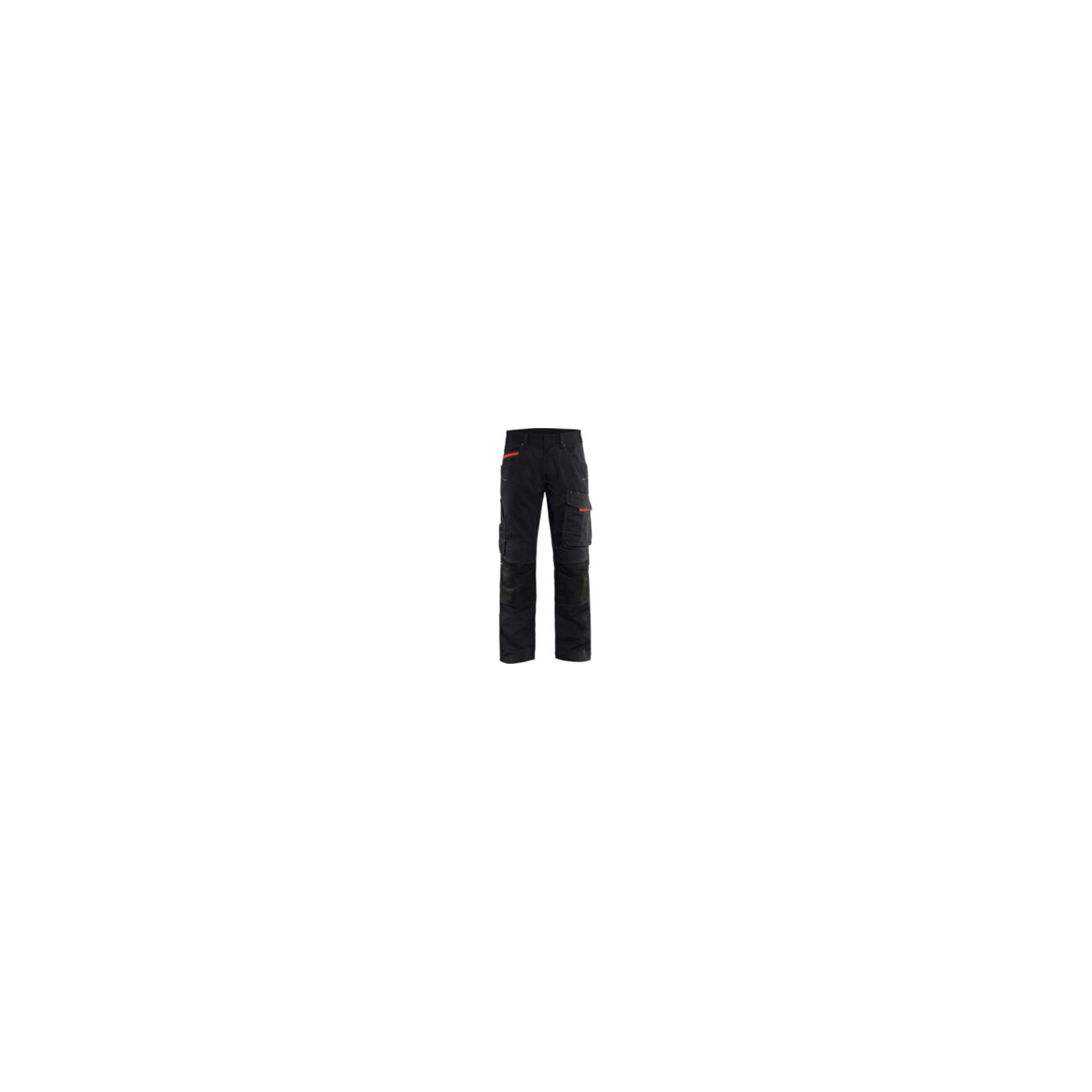 Blakläder Service Bundhose Service Plus, schwarz / rot, Konfektionsgröße 26 Grammatur 250 (149513309956D26)