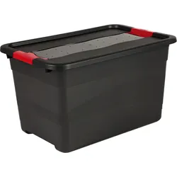 TOPTEX Ordnung Transportbehälter inkl. Deckel, 52 Liter - Graphite