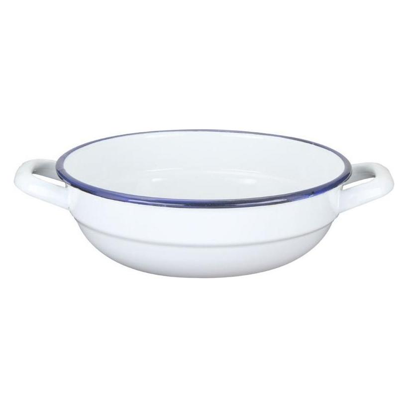 RodyTime Bauernschüssel 2 Griffe Emaille weissblau Ø 24 cm (24 cm, 3 l) (40123334)