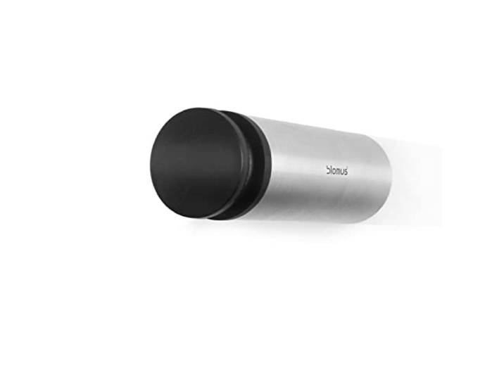 blomus -ENTRA- Wandtürstopper aus mattiertem Edelstahl, Puffer aus Weichkunststoff, verhindert Anschlagen an Wand, Wandabstand, hochwertige Verarbeitung (H / B / T: 8 x 2,5 x 2,5 cm, Edelstahl, 65354)