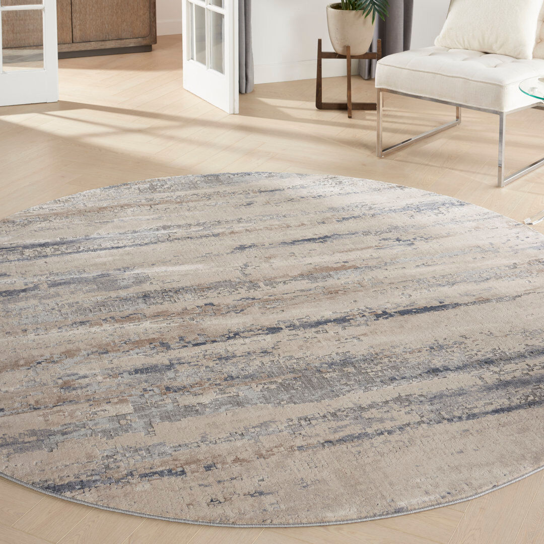 Nourison RUSTIC TEXTURES - Area Rug Gray Round 7'10"
