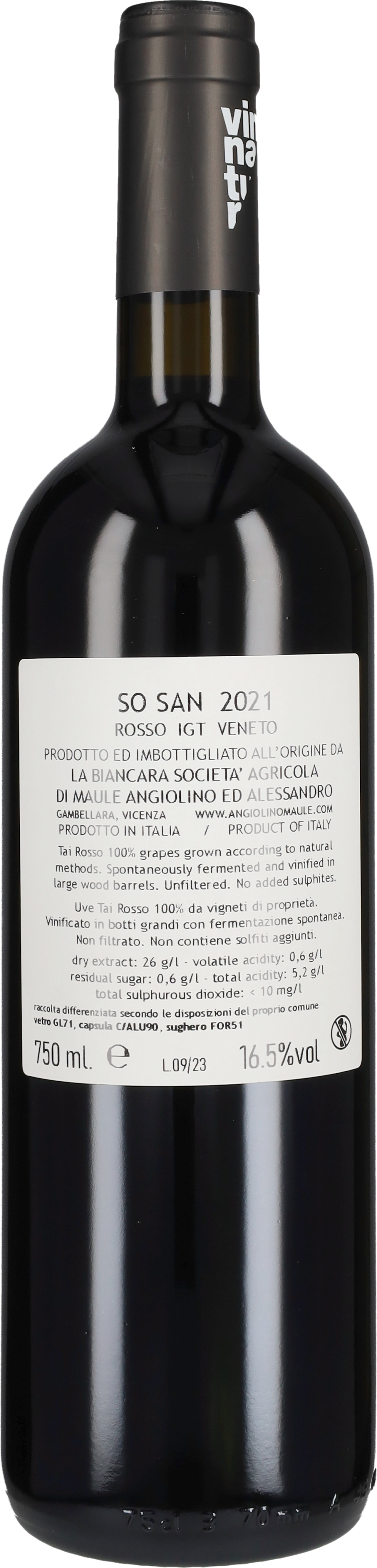 Maule Angiolino - La Biancara So San Angiolino Maule - La Biancara 2022