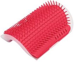 Smart Shopping Spot Self Grooming Cat Scratcher Brush Wall Mounted Cat Self Groomer Hair Remover Massager red