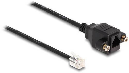 Delock Telefon (analog) Anschlusskabel 30cm Schwarz