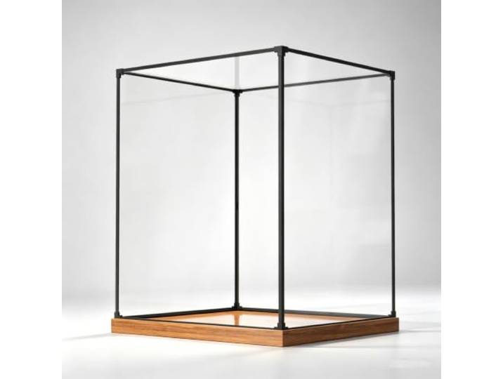 Staubdichte Box Displaybox Klarer Acrylkasten Holzboden Selbstmontage 15 20 25 30 35 40 45 50 55 60 65cm Stapelbare Sammlerstücke Würfel für Modellautos Figuren(65x65x60cm)