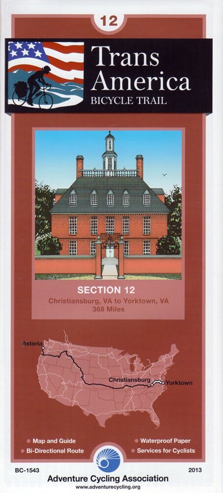 Piste cyclable Transamerica #12 : Christiansburg, Virginie - Yorktown, Virginie   Adventure Cycling Association