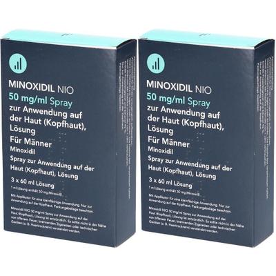 Minoxidil NIO 50mg/ml Spray z.Anw.a.d.Kopfhaut Lsg 2x 2x3x60 ml Lösung