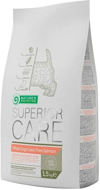 Natures Protection Dog Adult Superior Care Cães Pequeno e Mini Salmão 1.5Kg