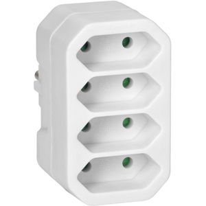 Orno Steckdosenadapter AE-13279, weiß, 4-fach Euro bis 2300 Watt
